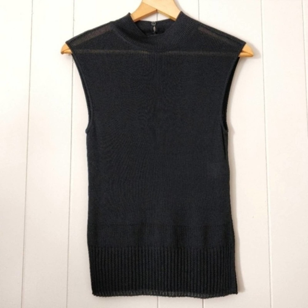 ESCADA Neiman Marcus Sheer Mockneck Tank Top EU38